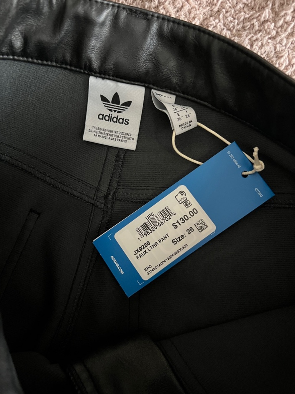 adidas Adilenium Season 3 Vintage Faux Leather Cargo Pants - Picture 5 of 6